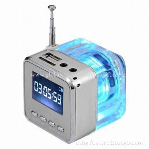 Bluetooth Speaker, Beautiful LED Crystal Mini Music Loudspeaker for iPhone, iPod, MP4